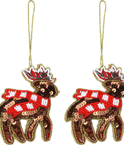 4981 BEAD PENDANT XMAS-DEERS S/4